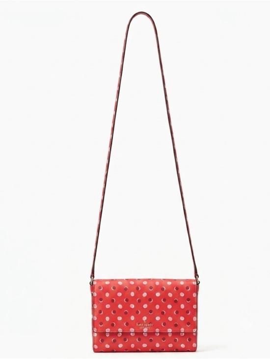 kate spade Handbags - Kate Spade Red and White Polka Dot Cross Body Bag $299 MSRP